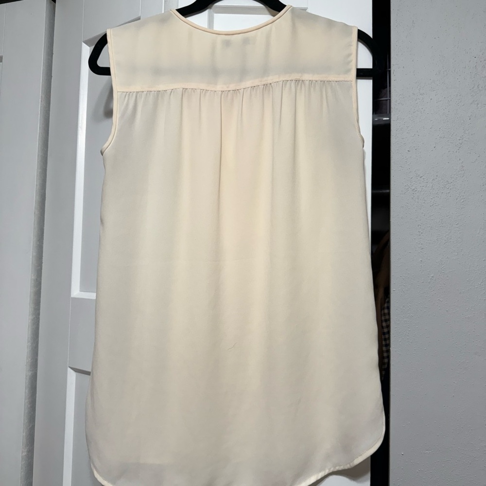 J. Crew Cream Sleeveless Blouse